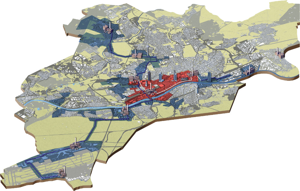 Fernwärmenetz der Stadt Frankfurt am Main